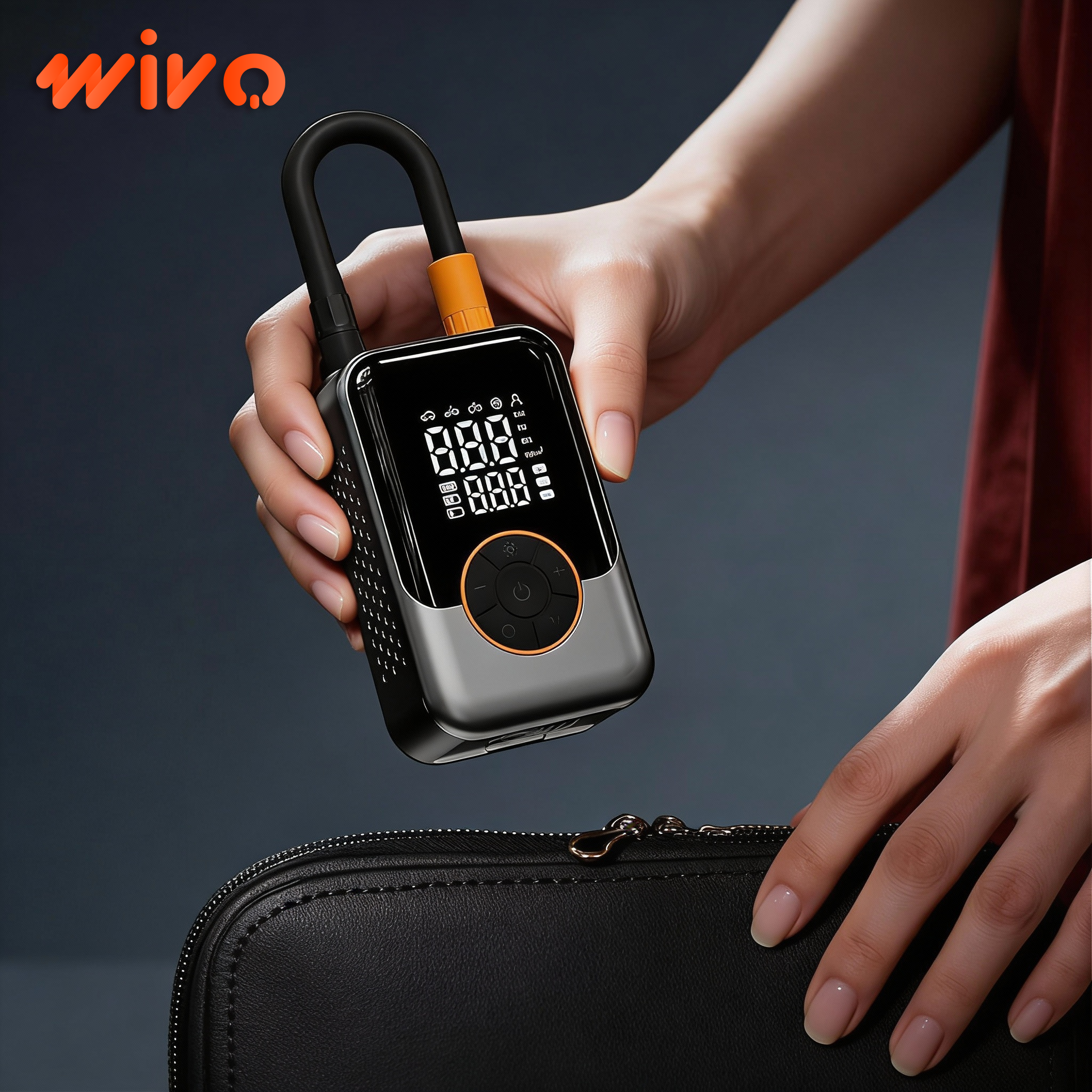 Wivo Elektrische Luftpumpe, 150 PSI Mini Tragbare Akku Kompressor