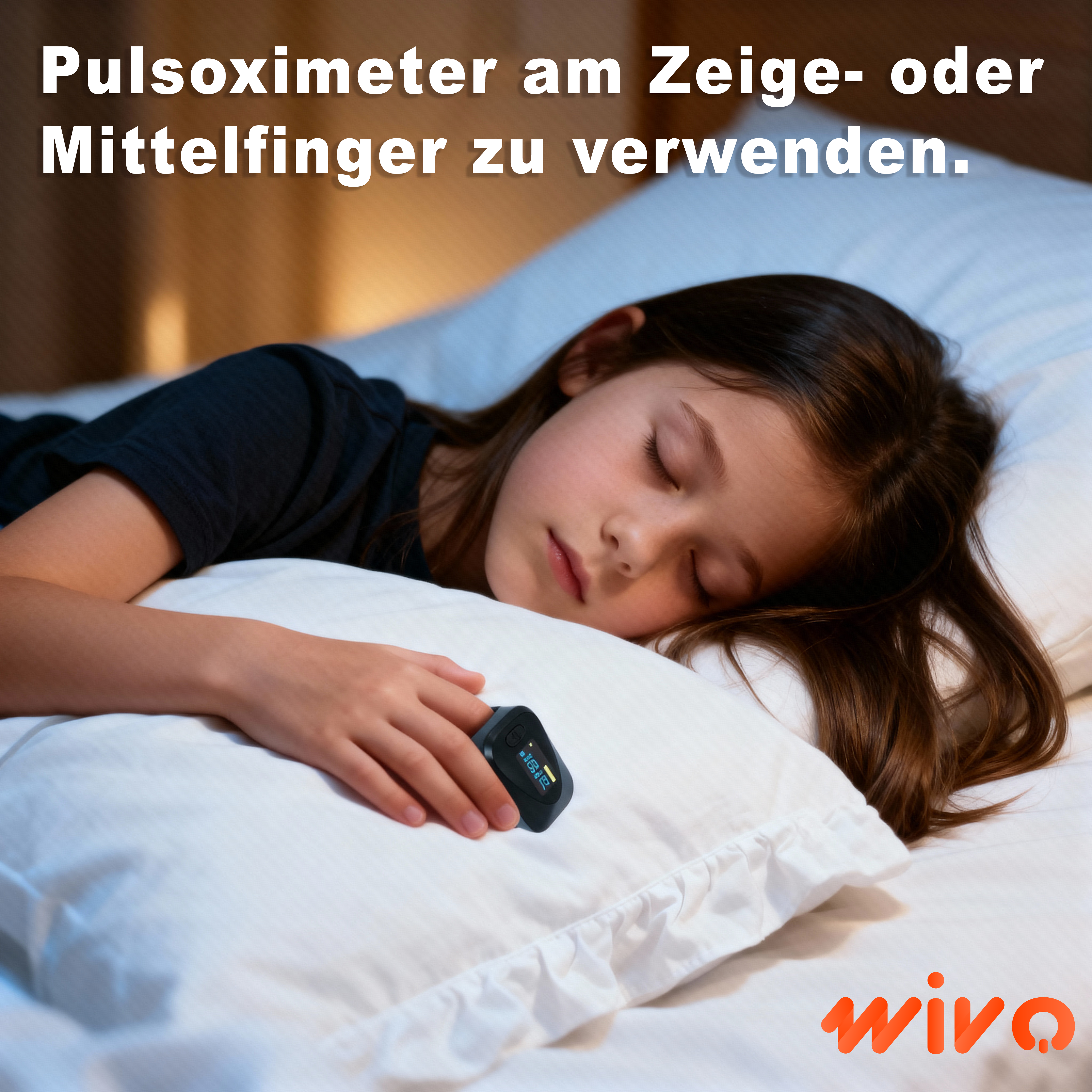Wivo Pulsoximeter mit Herzfrequenzmessung & SpO₂-Sensor – Elektrischer Finger-Pulsoximeter mit medizinischer CE-Zertifizierung
