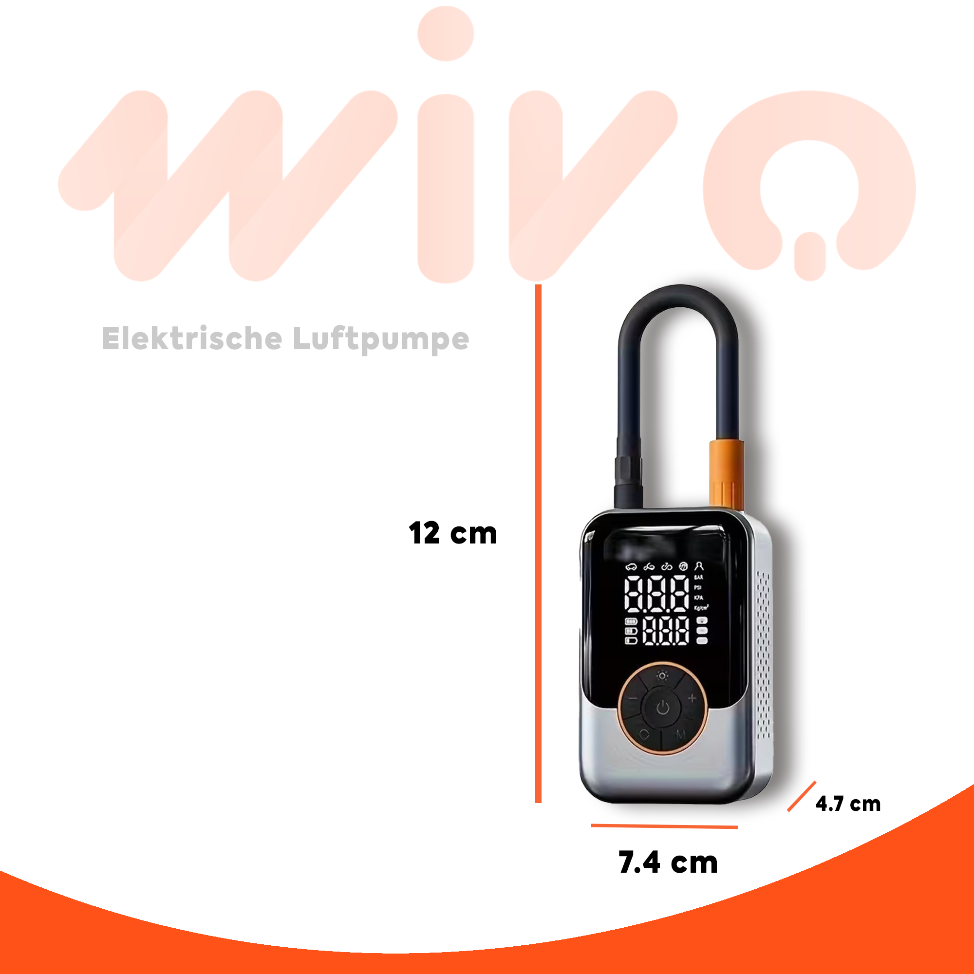 Wivo Elektrische Luftpumpe, 150 PSI Mini Tragbare Akku Kompressor