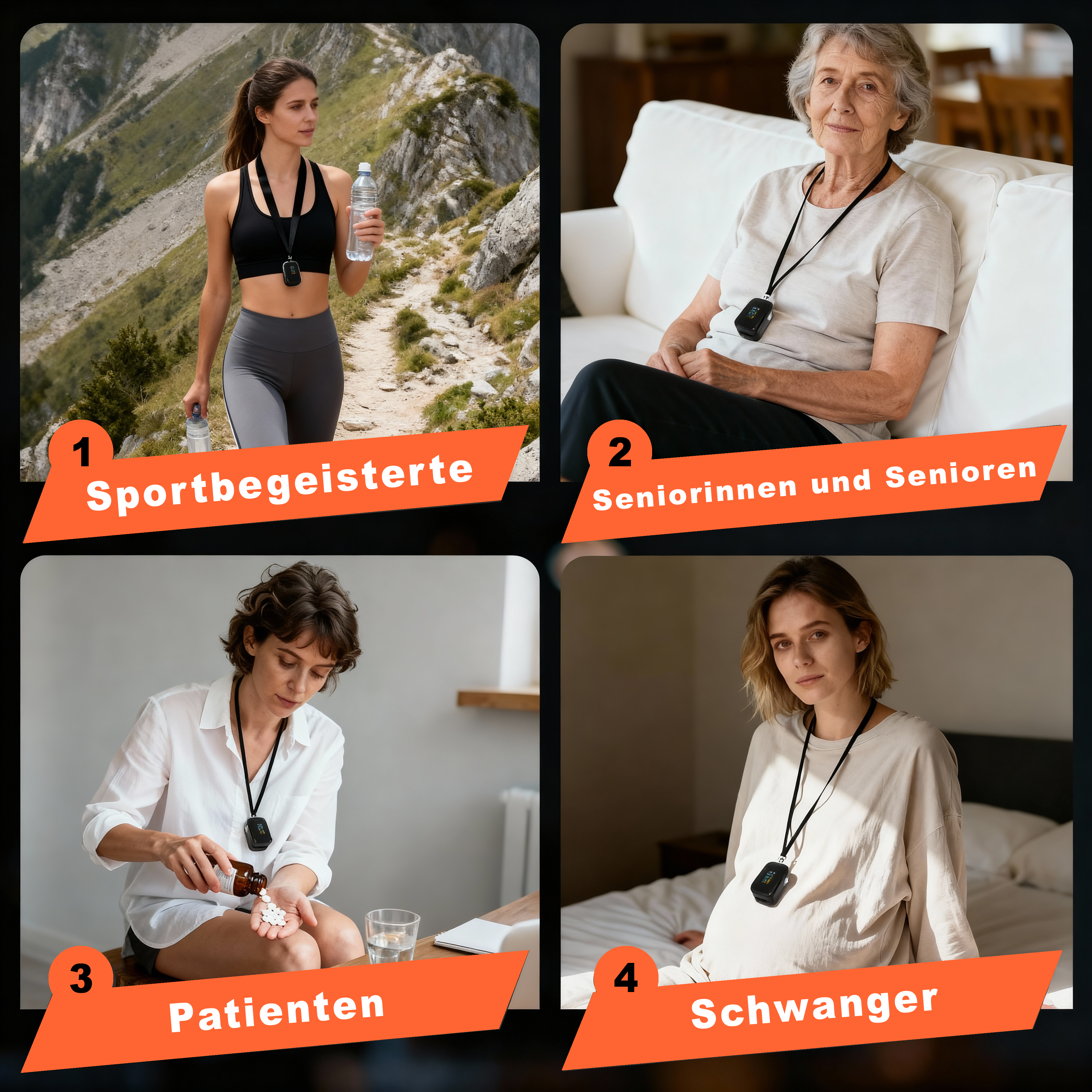 Wivo Pulsoximeter mit Herzfrequenzmessung & SpO₂-Sensor – Elektrischer Finger-Pulsoximeter mit medizinischer CE-Zertifizierung