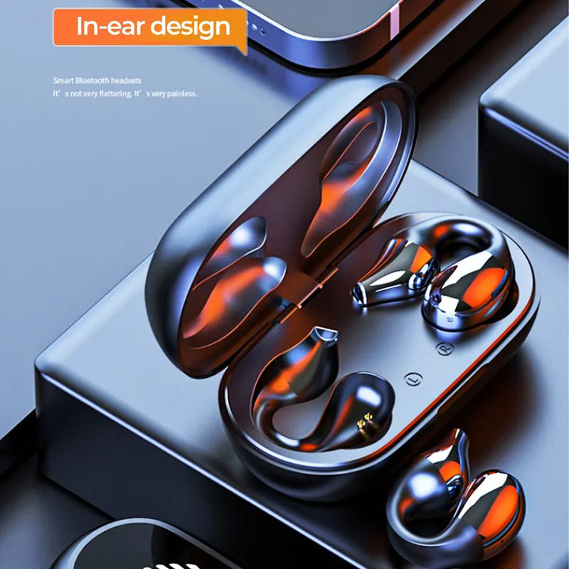 Bluetooth 5.2 Ear Clip Headset – Bone Conduction, 36h Akku, HIFI Sound
