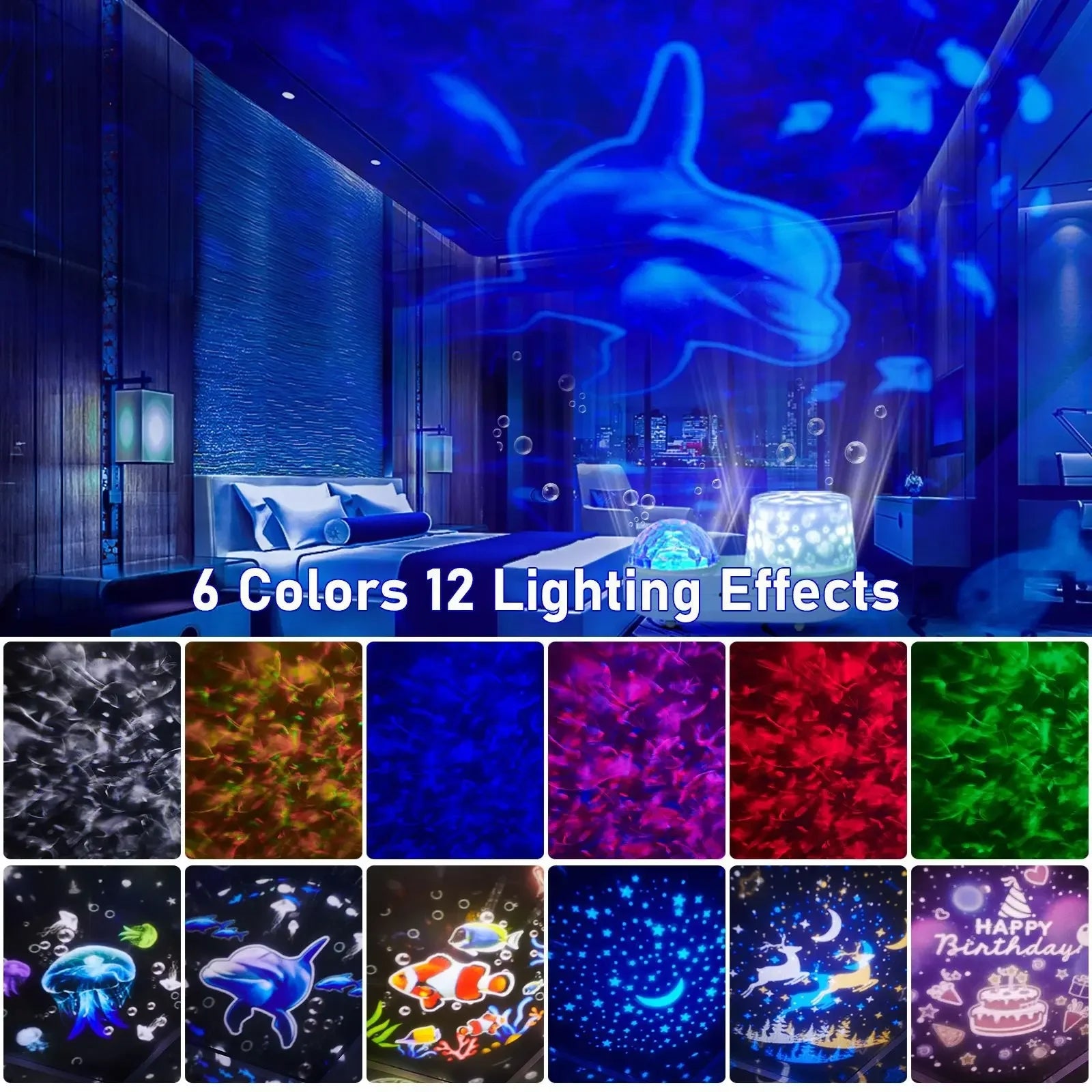 Wivo Sternenprojektor led Nachtlicht Kinder Konstellation galaktisches Projektionslicht 360-Grad-Rotationsnebellicht