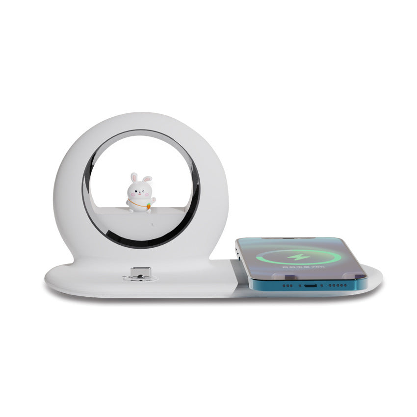 Elexum 3-in-1 LED Nachtlampe mit Qi-Laden, Touch & USB-C