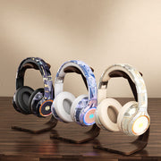 ELEXUM BT 5.3 Gaming-Kopfhörer, RGB Licht, 80h Akku, Mikrofon, Kabel/Wireless